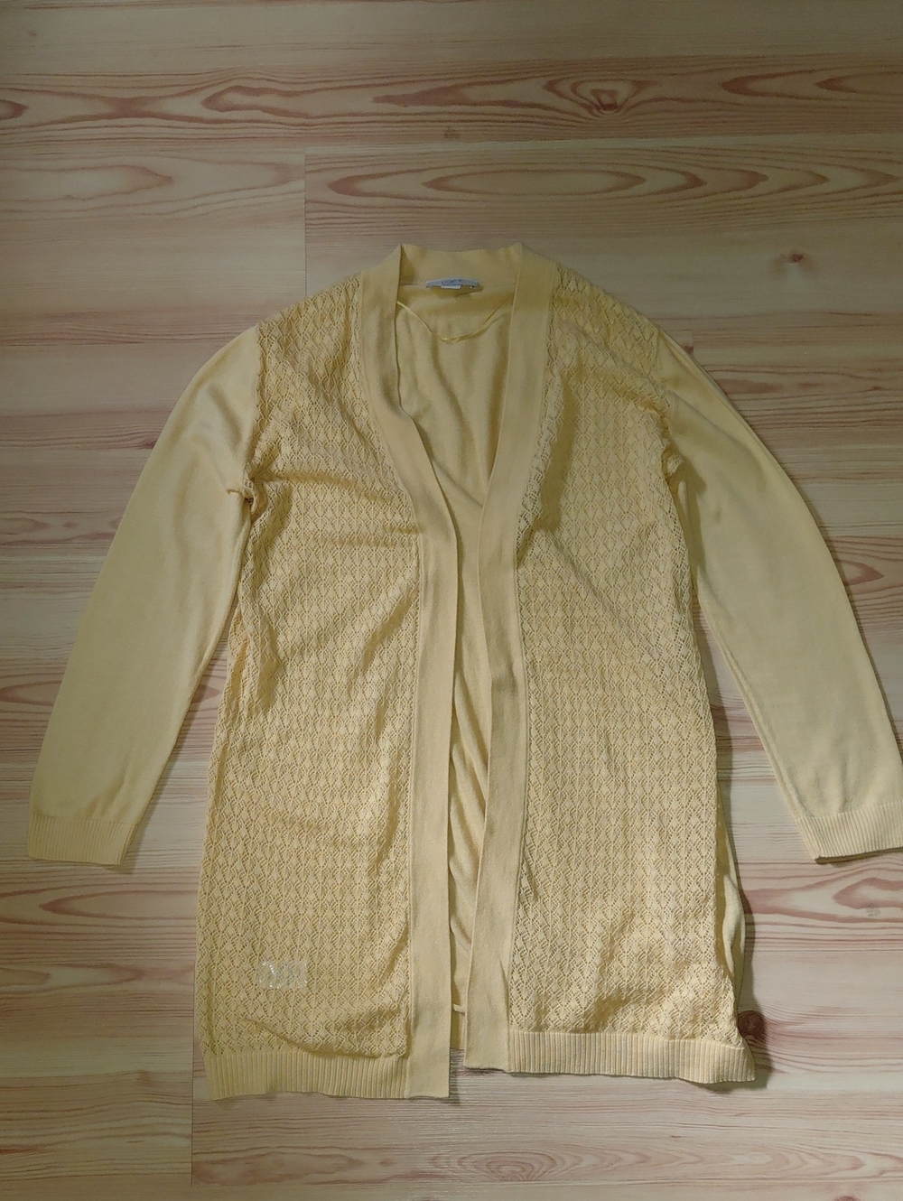 LOFT Outlet 100% Cotton Crochet Open-Front Cardigan